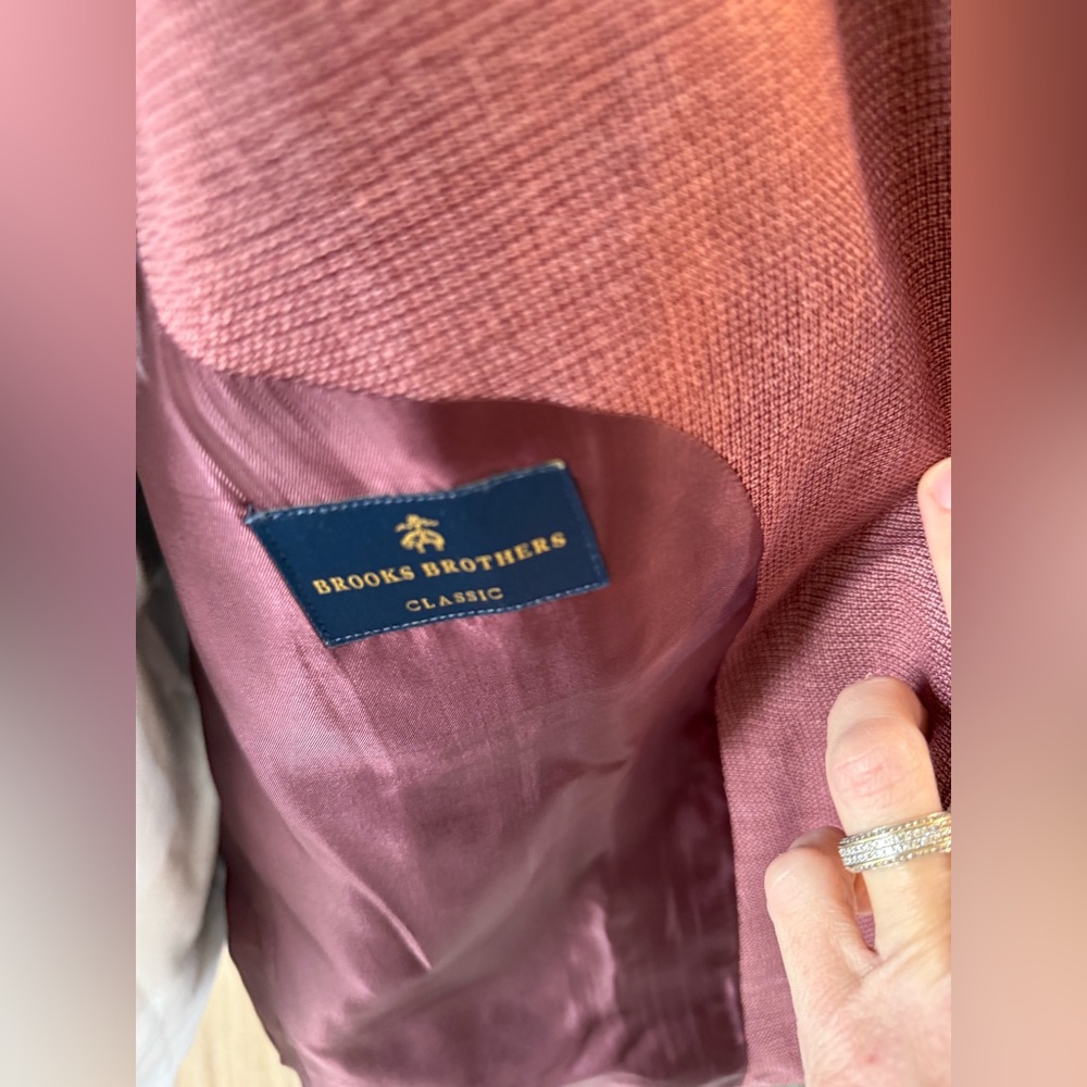 Brooks Brother Classic Fit Blazer in Rose Pink - Picture 6 of 6